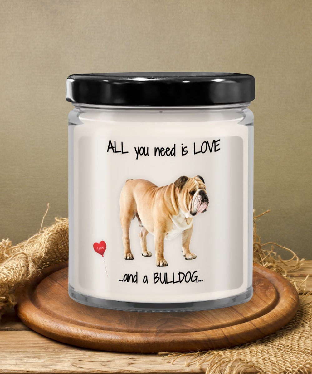 Bulldog Gift Candle for Dog Lovers and Bulldog Moms