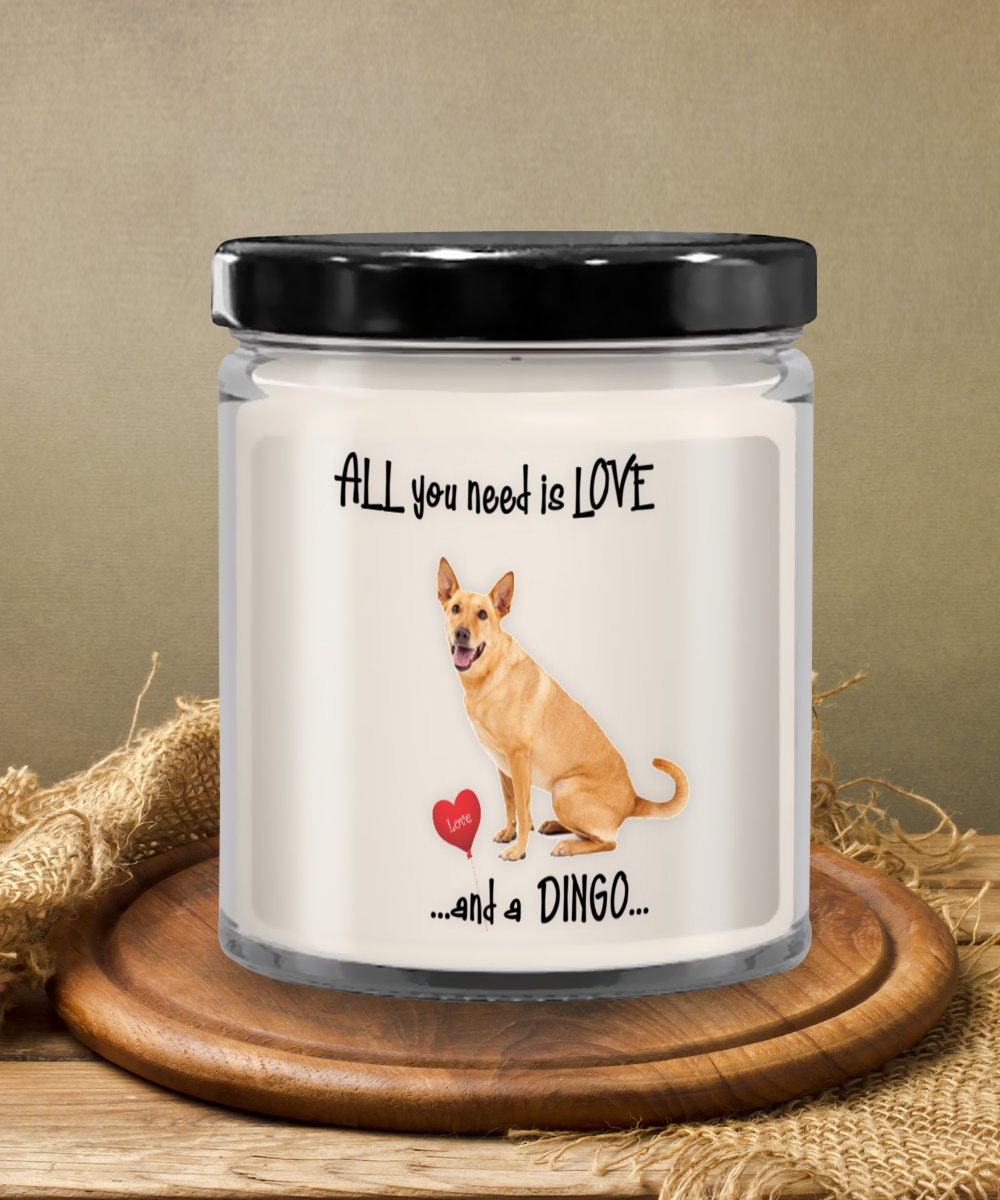 All you need is love with this Australian dingo dog candle