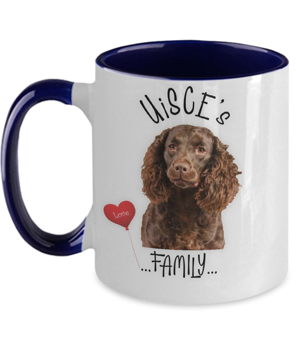 I love my Irish Water Cocker Spaniel Uisces family mug