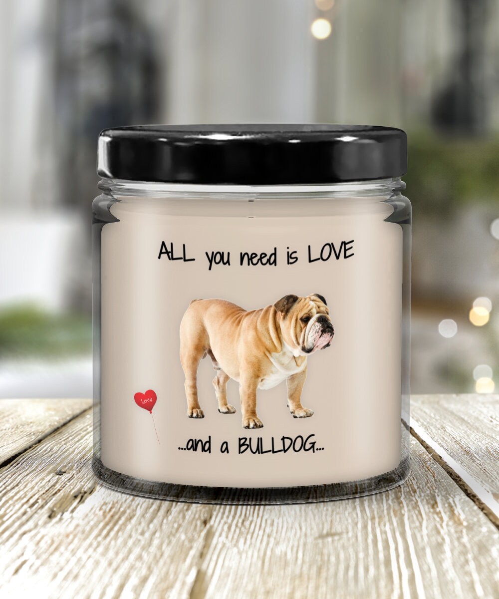 Bulldog Gift Candle for Dog Lovers and Bulldog Moms