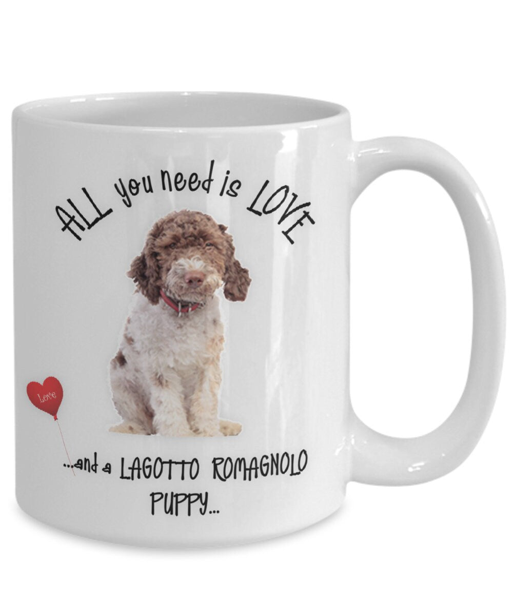 All you need is love and a Lagotto Romagnolo puppy mug