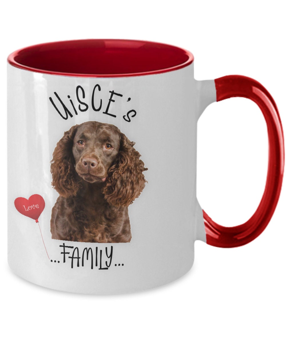 I love my Irish Water Cocker Spaniel Uisces family mug