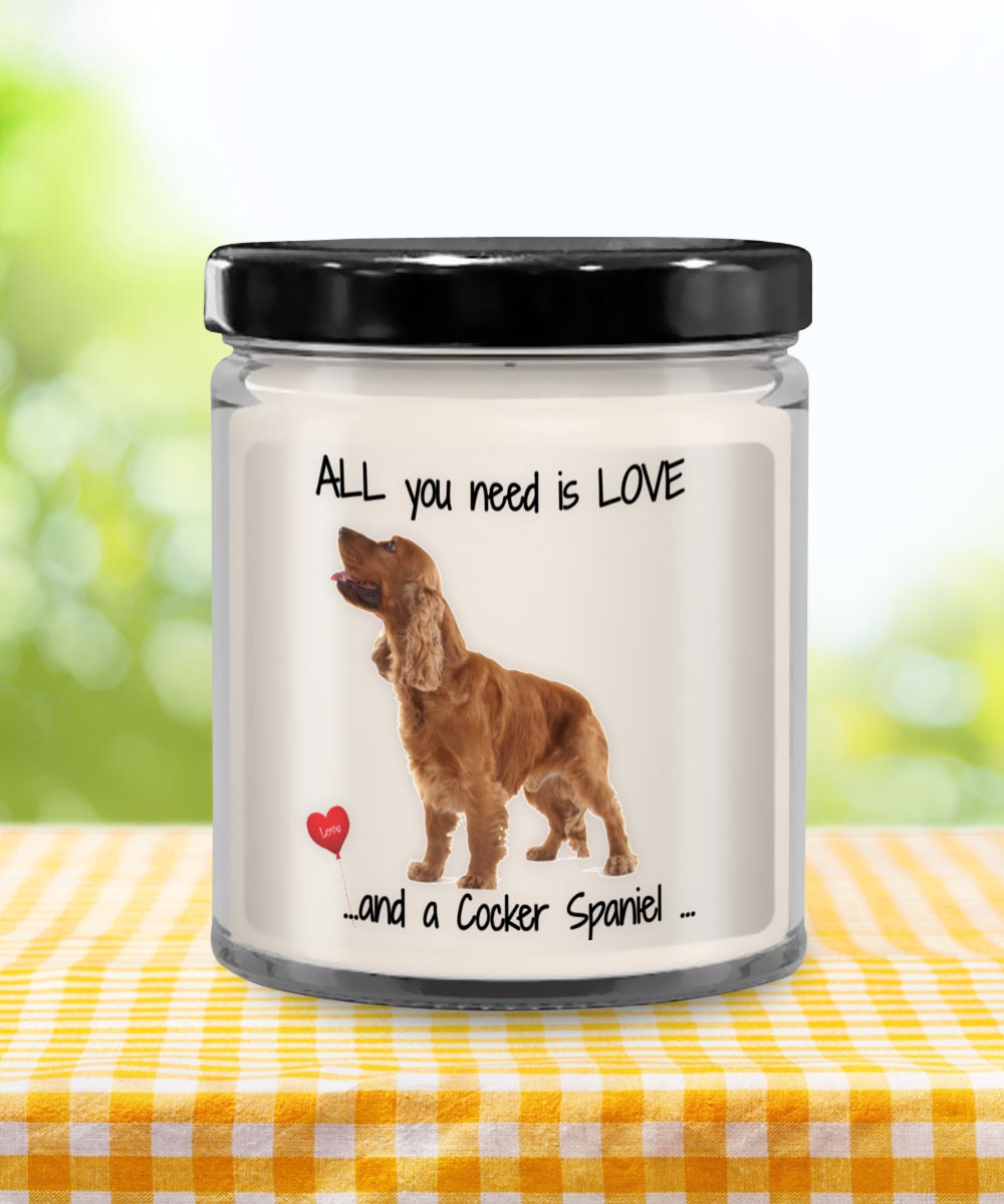 Cocker Spaniel Dog Candle Gift for Pet Lovers and Owners