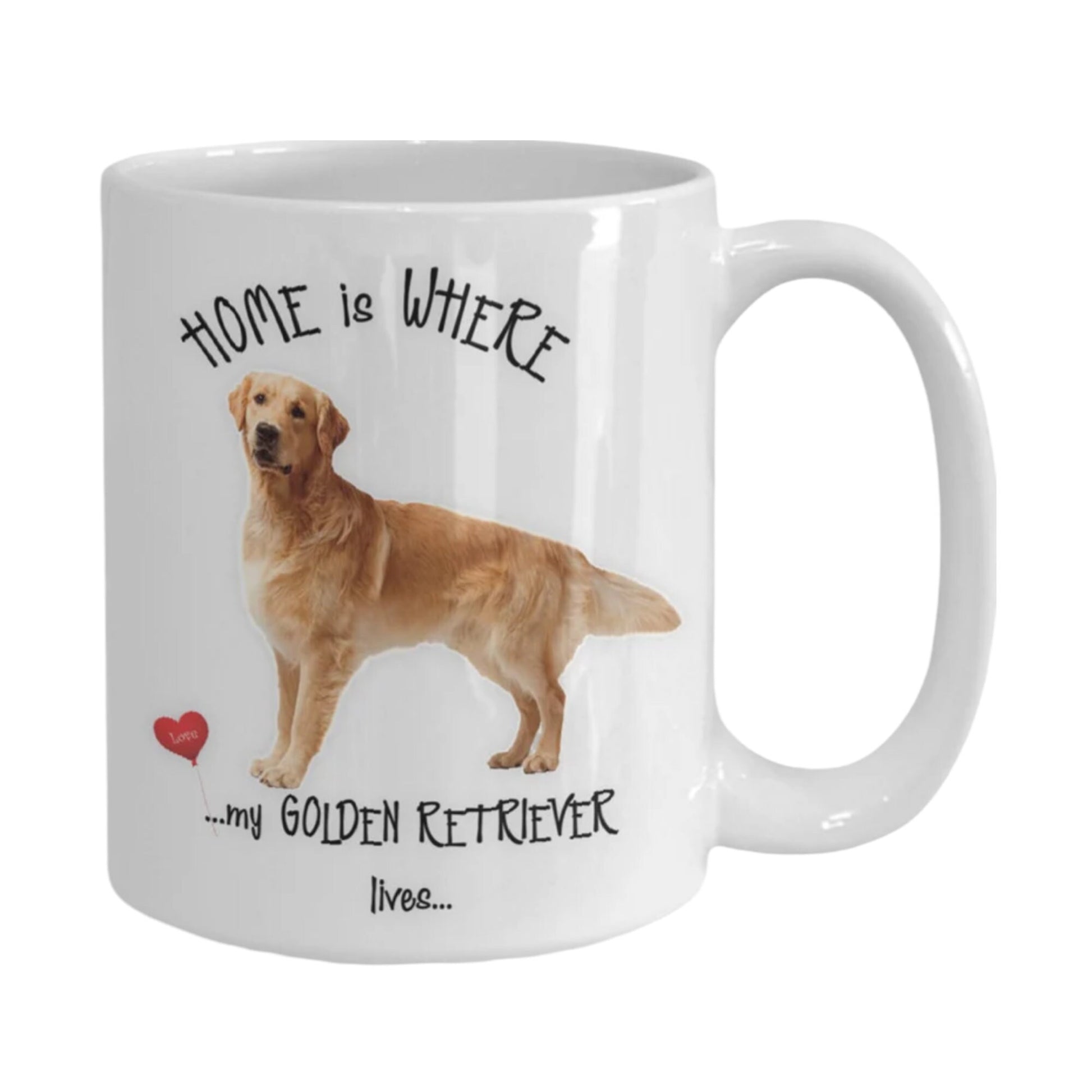 Home Is Where My Golden Retriever Lives Coffee Mug Gift