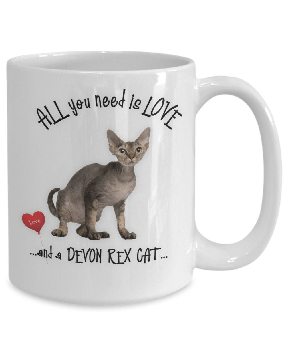 All You Need Is Love and a Devon Rex Cat Mug Gift