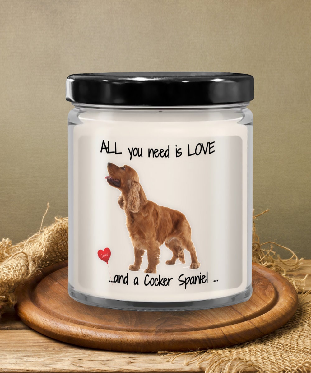 Cocker Spaniel Dog Candle Gift for Pet Lovers and Owners