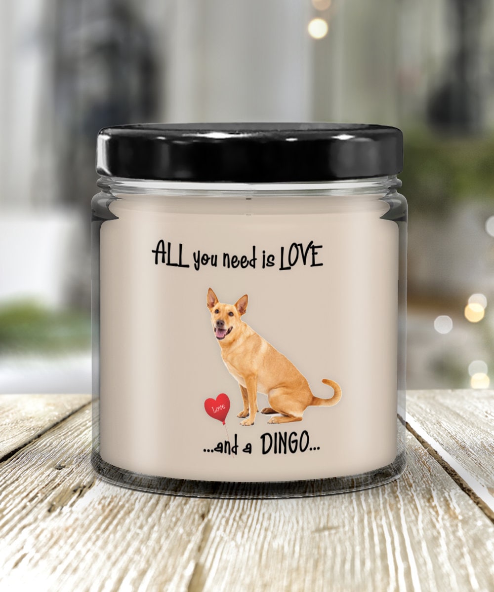 All you need is love with this Australian dingo dog candle