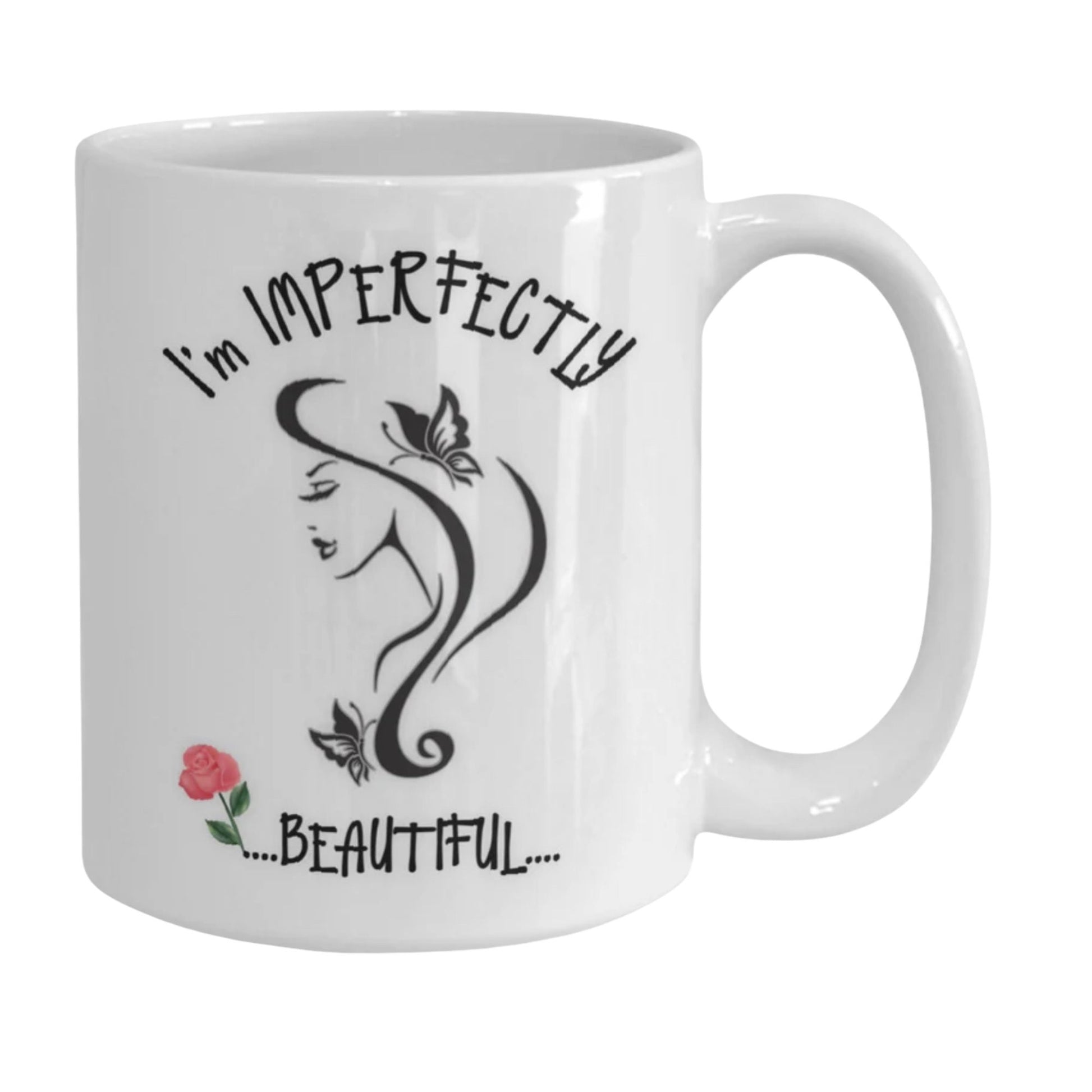 Imperfectly Beautiful Inspirational Coffee Mug for Gifting