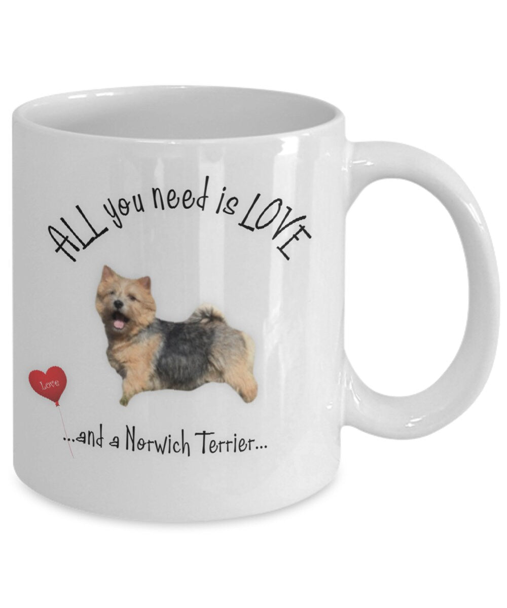All You Need Is Love and a Norwich Terrier Mug Gift
