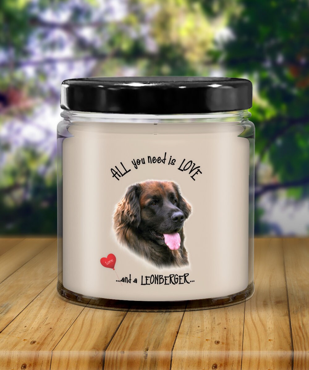 All you need is love and a Leonberger candle gift