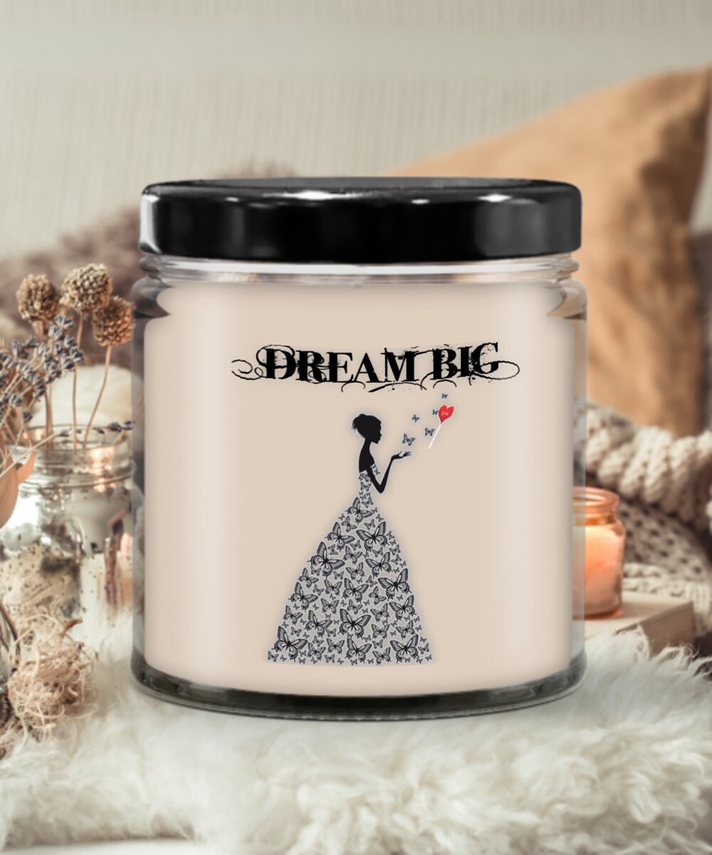 Dream big candle inspirational gift for her or daughter