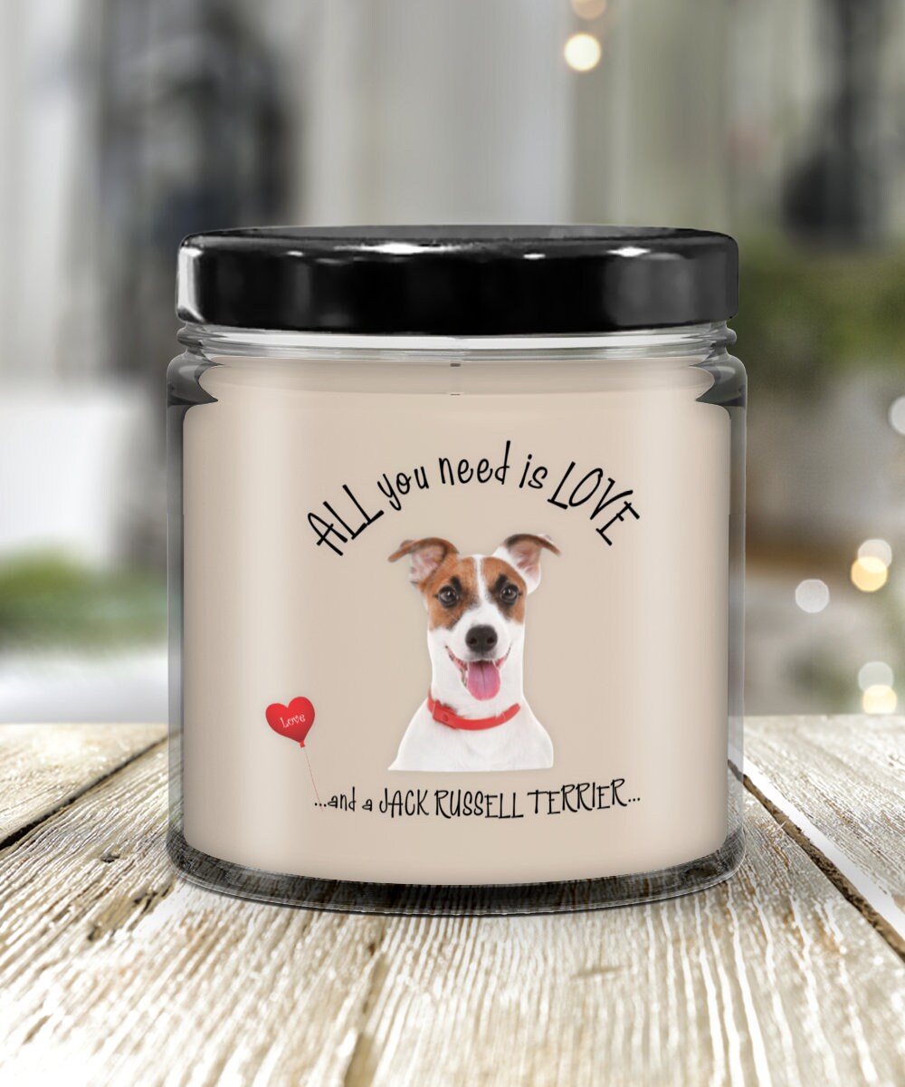 All You Need Is Love Jack Russell Terrier Dog Candle Gift