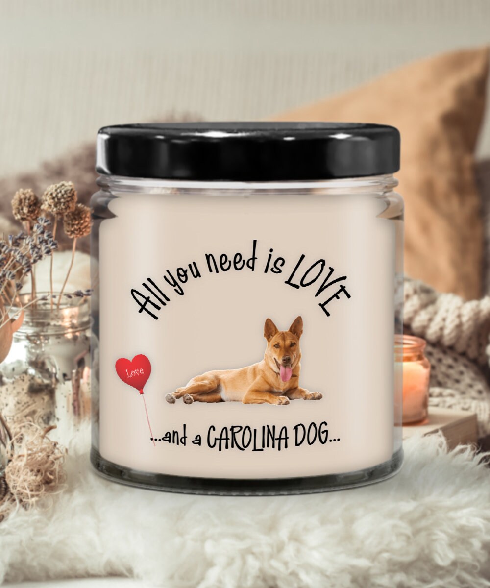 All you need is love and a Carolina dog candle gift