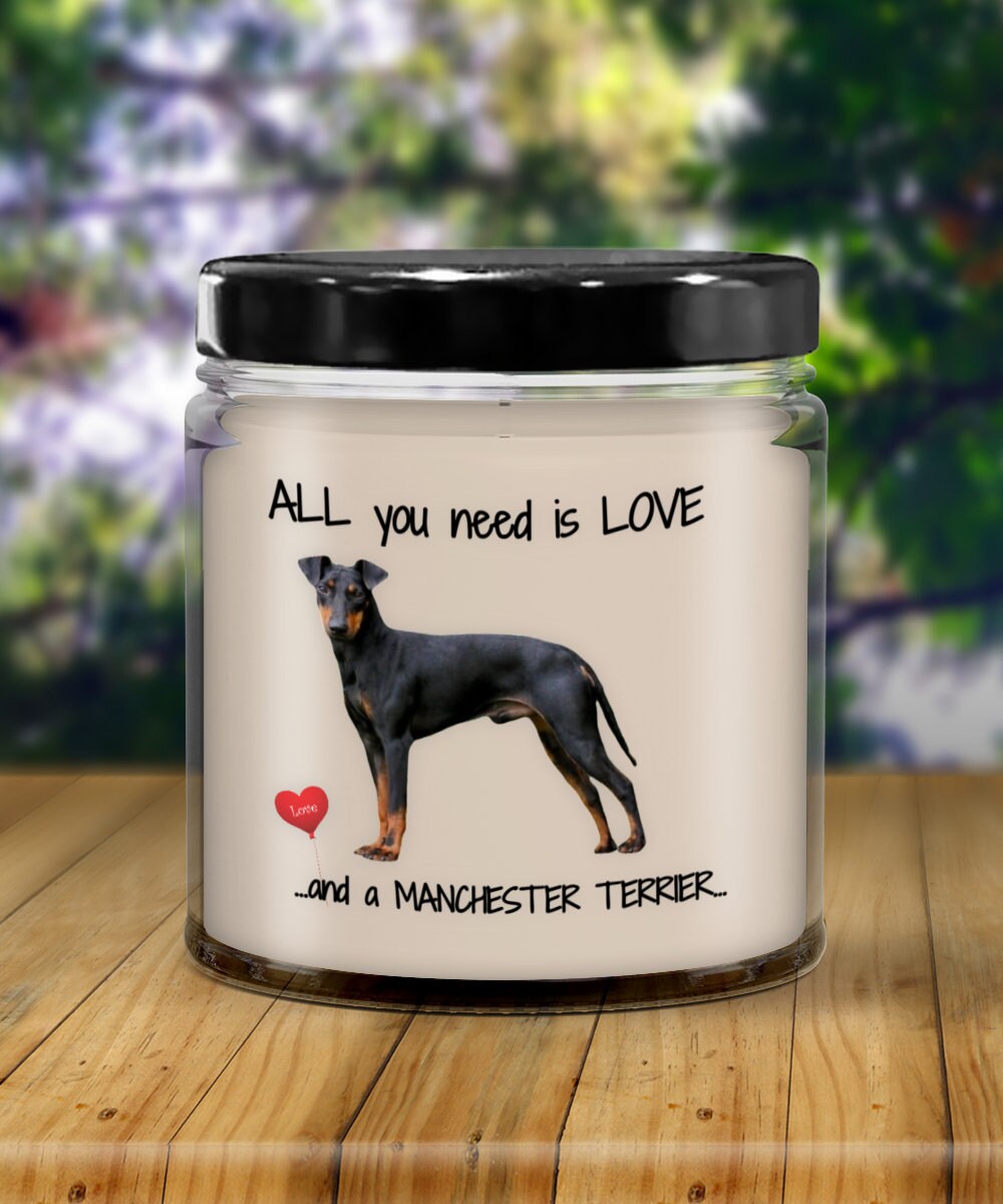 Manchester Terrier Dog Candle for Pet Lovers and Dog Moms
