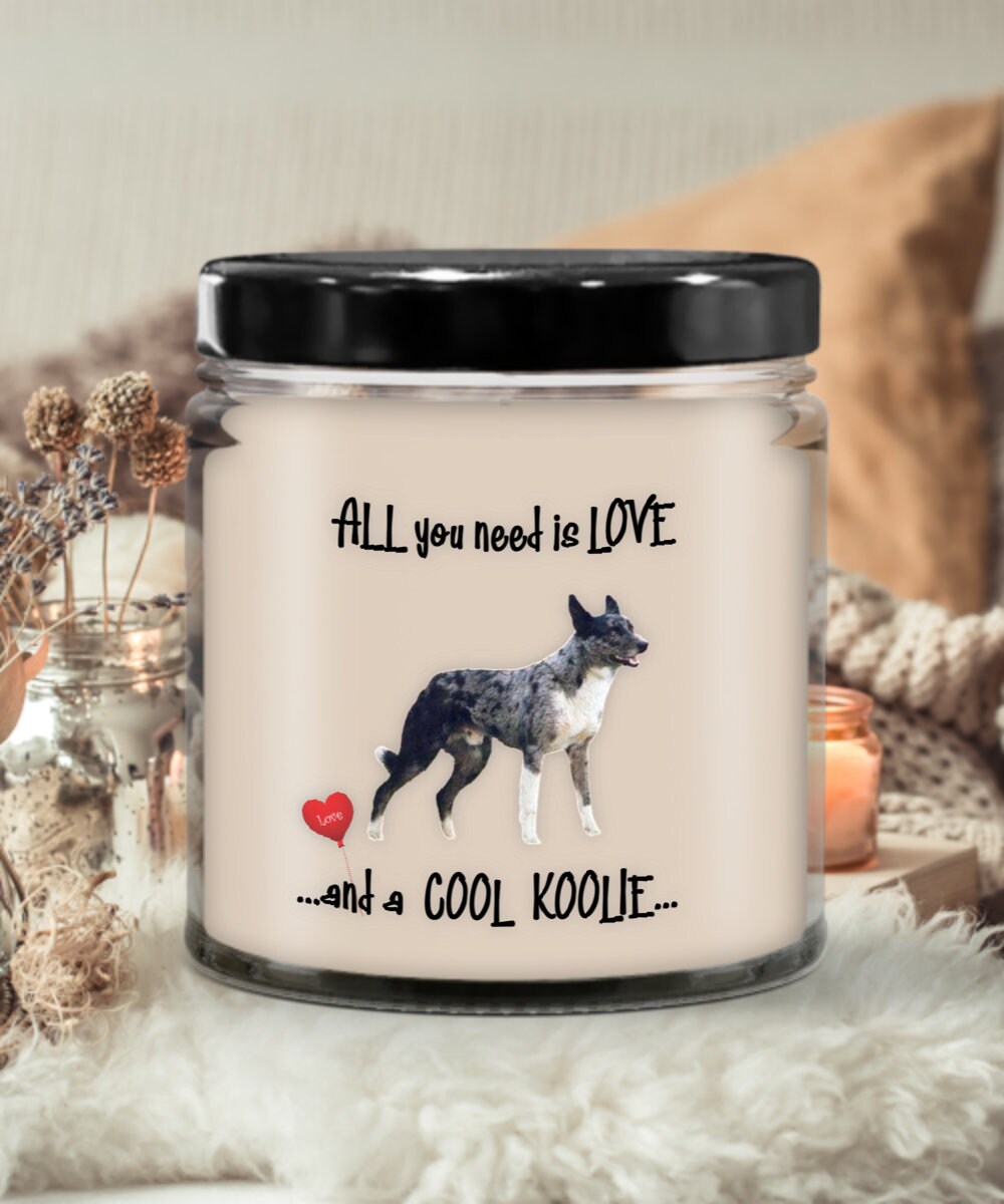 Koolie Dog Candle Pet Lover Gift for Dog Moms and Koolie Fans