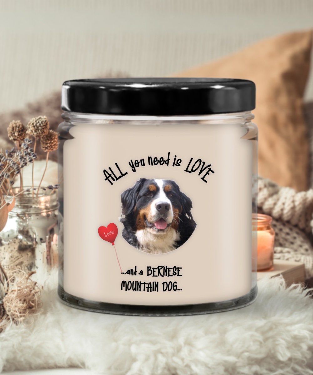 Bernese Mountain Dog Candle Gift for Dog Lovers and Home Decor