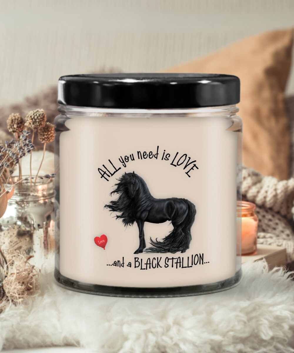Black Stallion Horse Candle Perfect Gift for Riders and Horse Moms