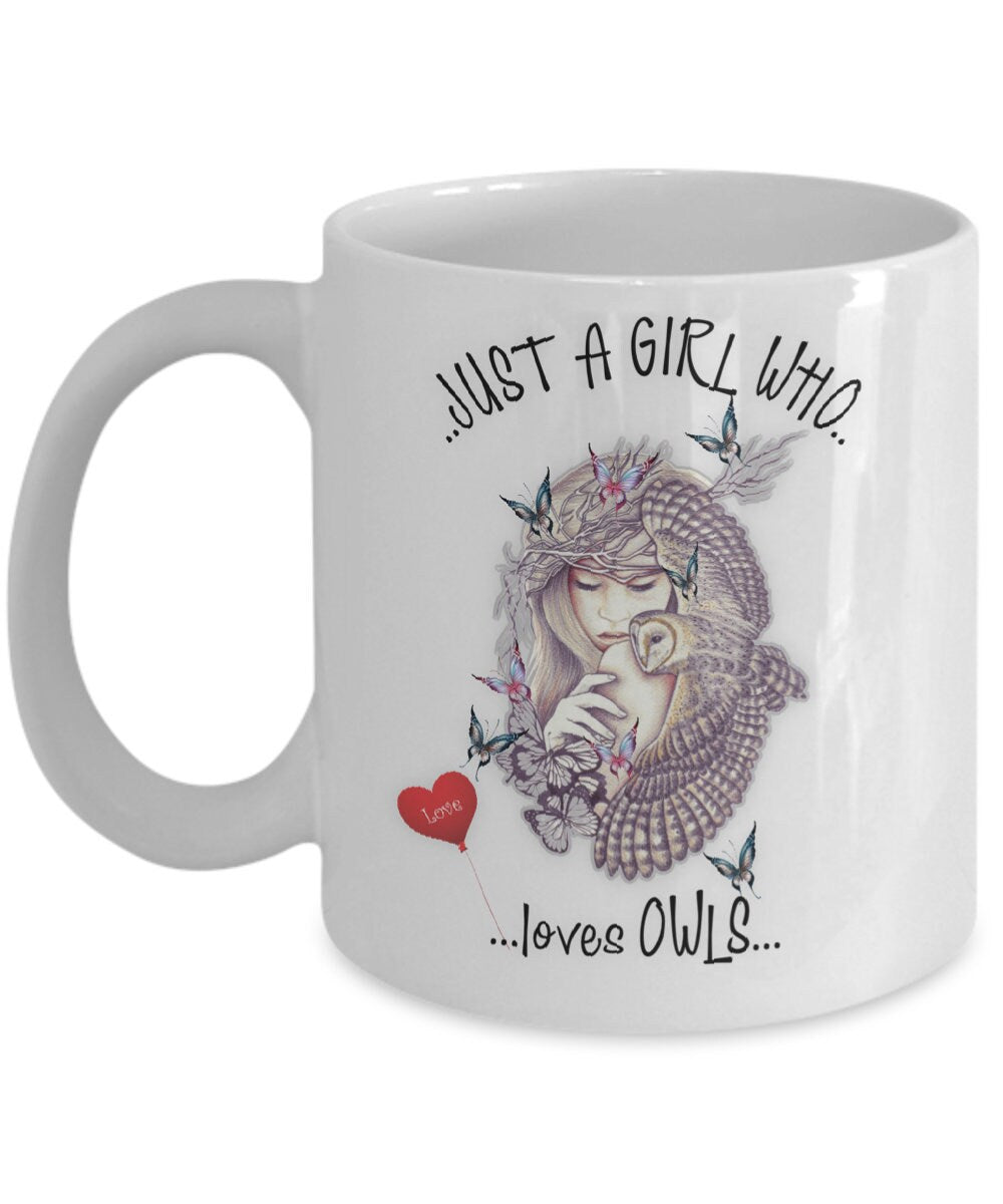 Owl Gift Mug for Girls Who Love Owls Perfect Coffee Cup