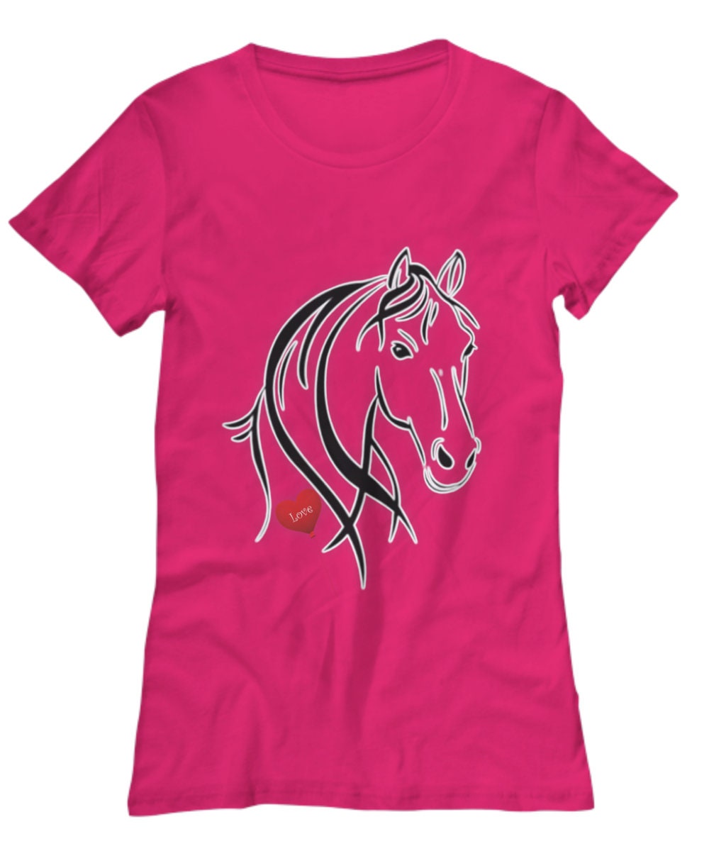 Show your love for horses with this stylish horse tee shirt