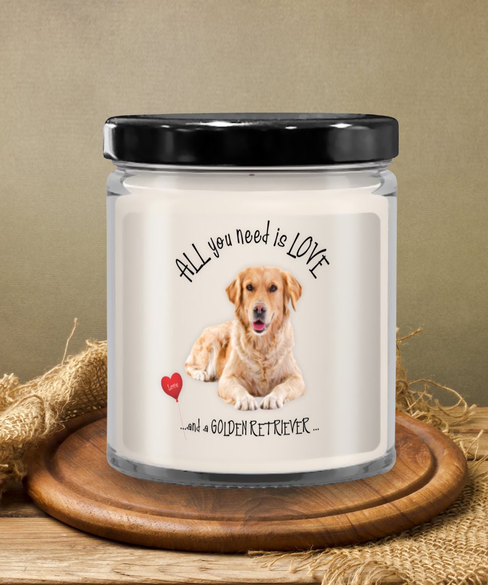 Golden Retriever Candle Gift for Dog Lovers and Pet Owners