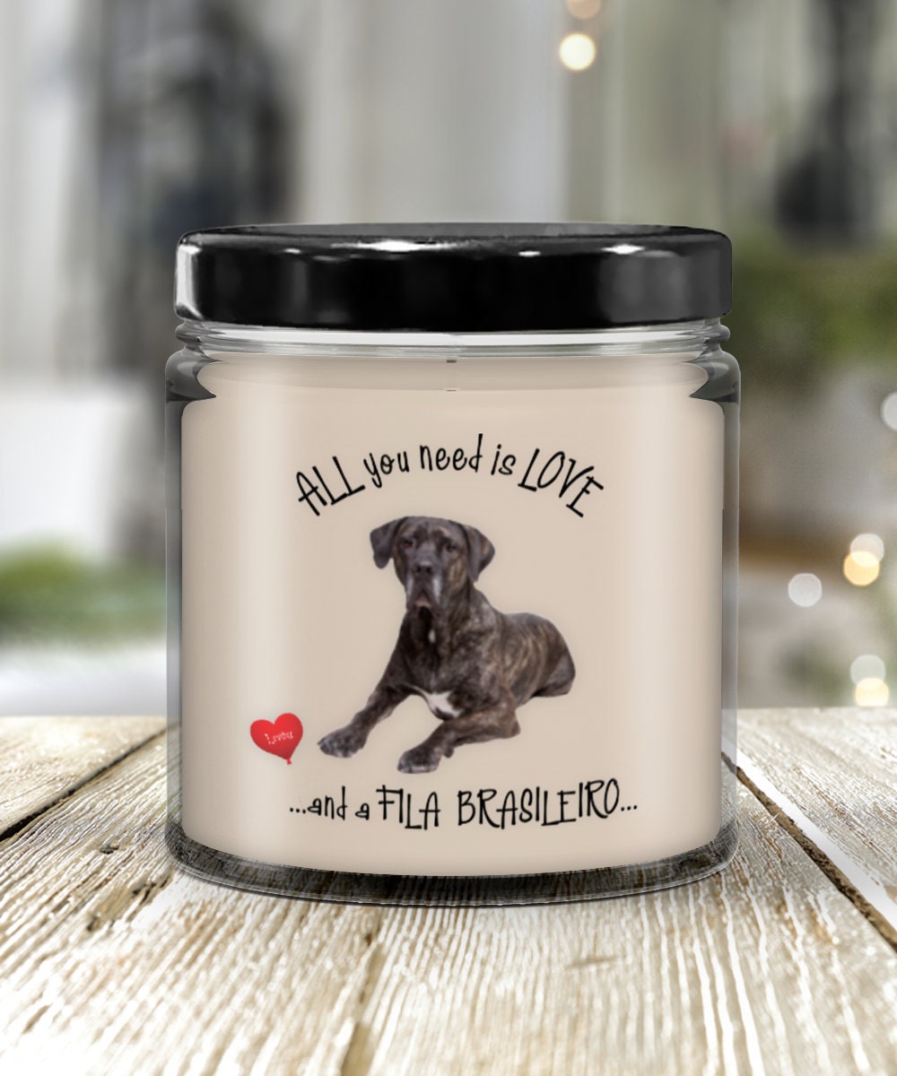 Light the Fila brasileiro dog candle for cozy loving moments