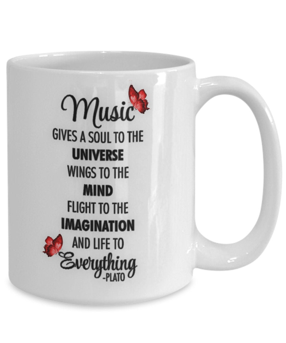 Inspirational Music Quote Coffee Mug for Everyday Motivation