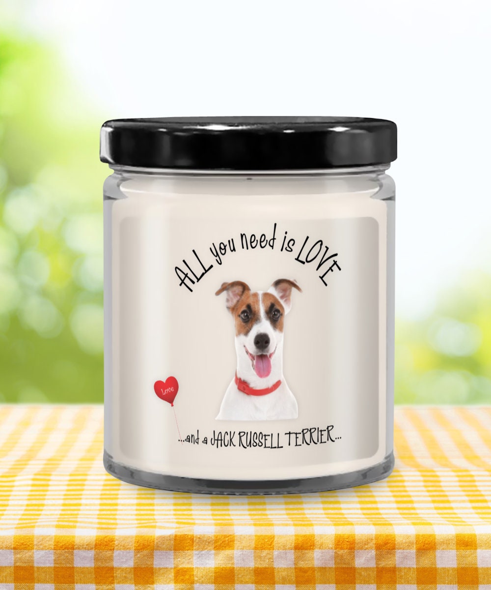 All You Need Is Love Jack Russell Terrier Dog Candle Gift