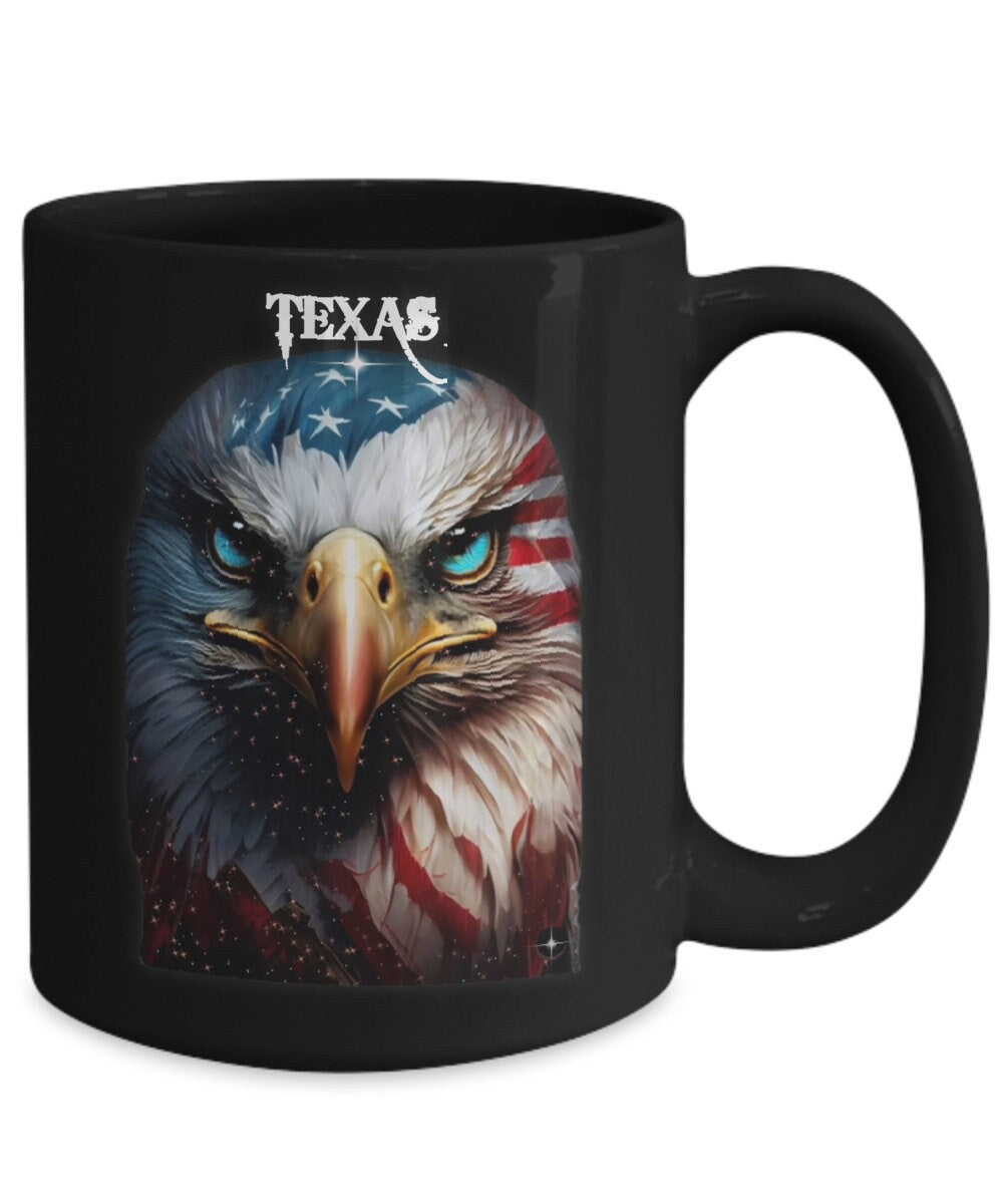 Sip in Style with the Texas Eagle Mug Patriotic Coffee Gift