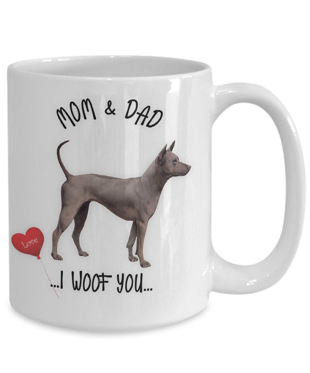 Thai Ridgeback Dog Mug I Woof You Gift for Mom and Dad