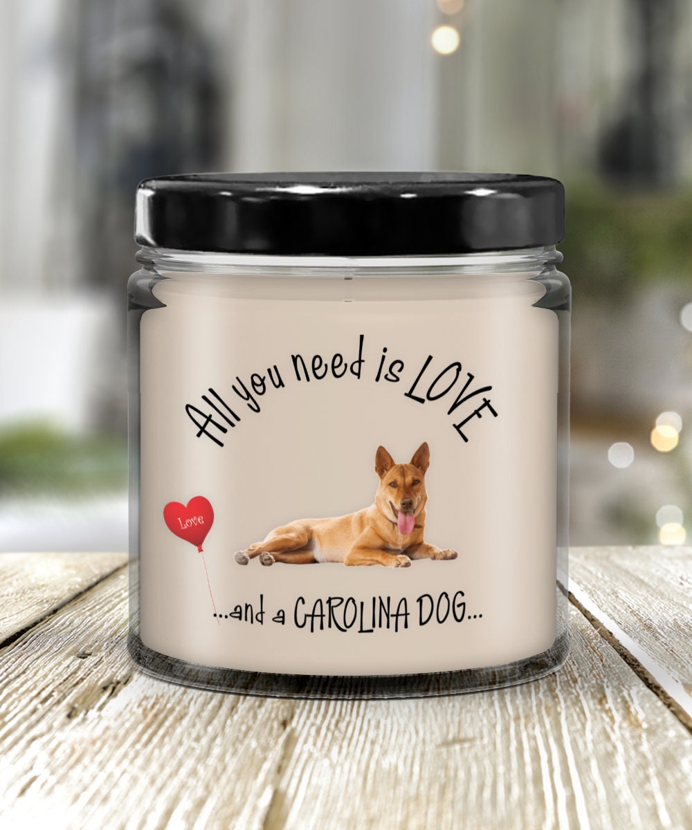 All you need is love and a Carolina dog candle gift