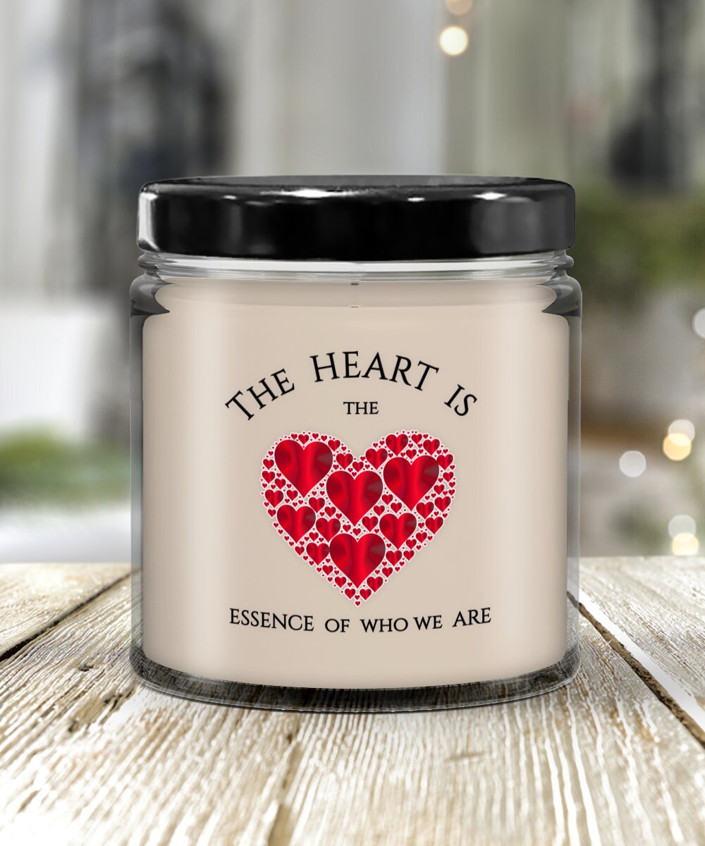 Heart Candle with Loving Heart Quote Perfect for Mom or Daughter