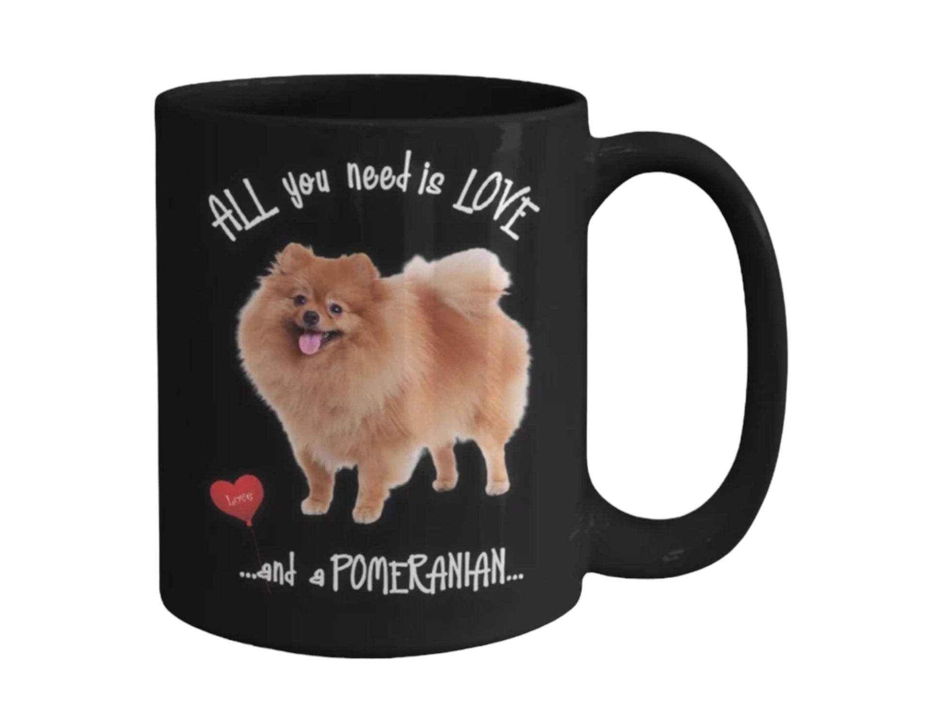 Enjoy Every Sip with Love and a Pomeranian Mug