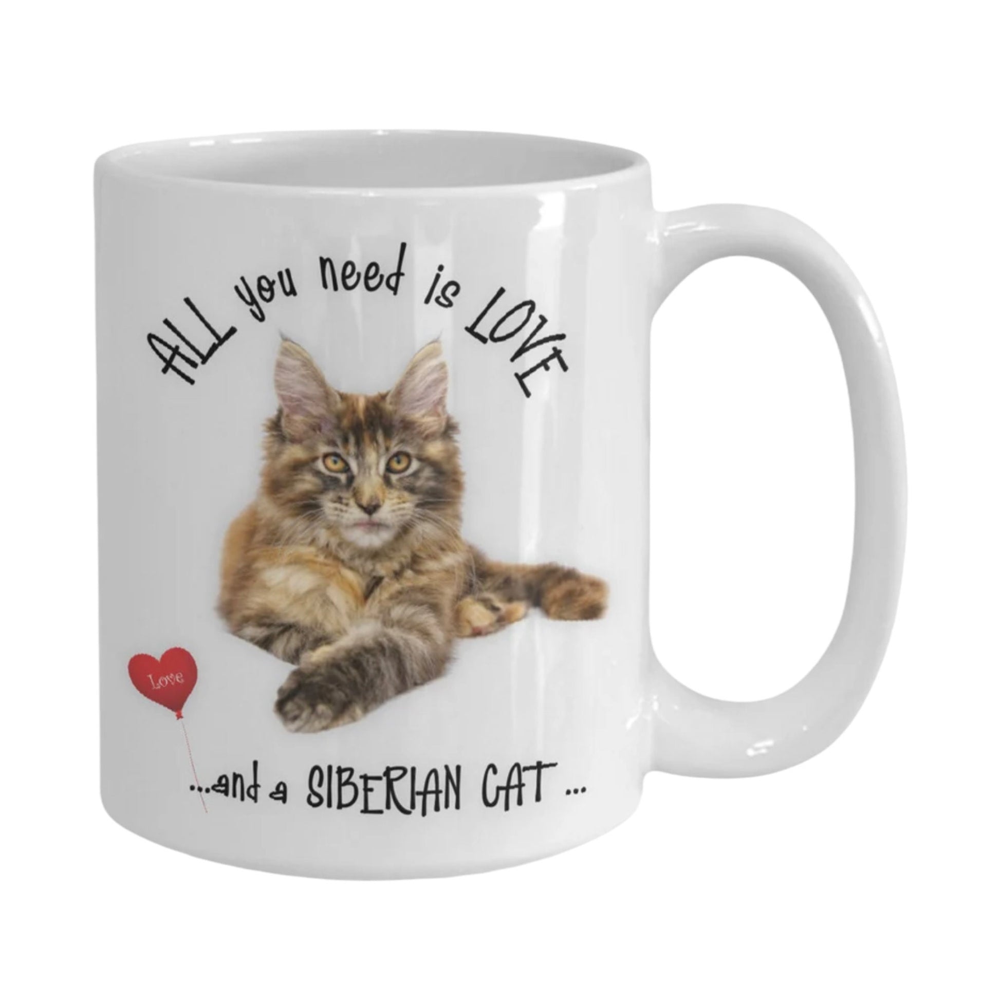 All you need is love and a Siberian cat coffee mug