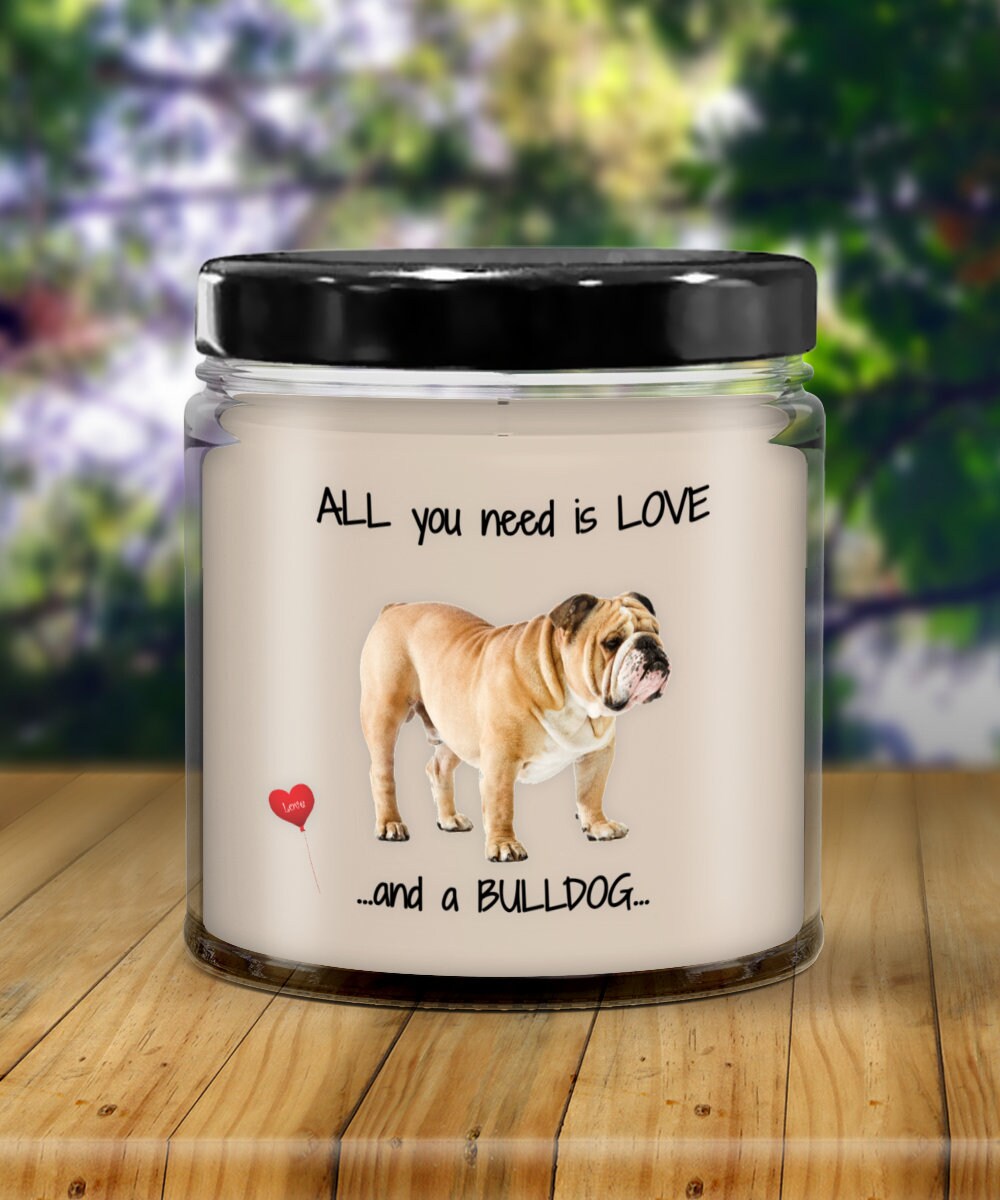 Bulldog Gift Candle for Dog Lovers and Bulldog Moms