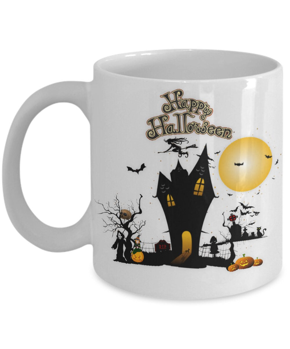 Celebrate Halloween with a Spooky Happy Halloween Coffee Mug