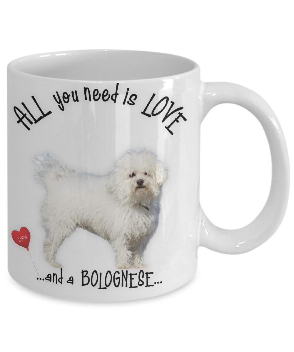All you need is love and a Bolognese dog mug