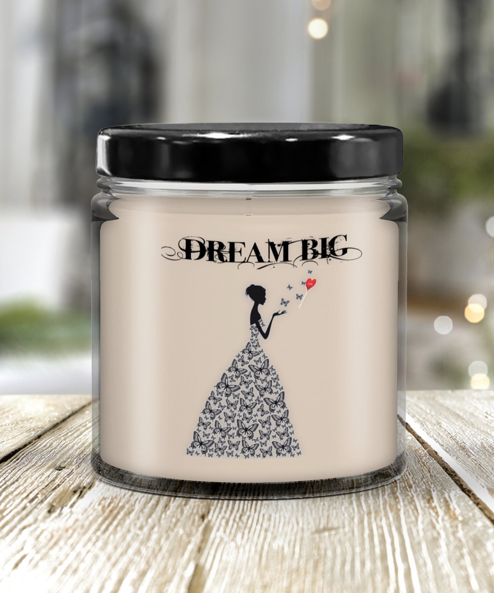 Dream big candle inspirational gift for her or daughter