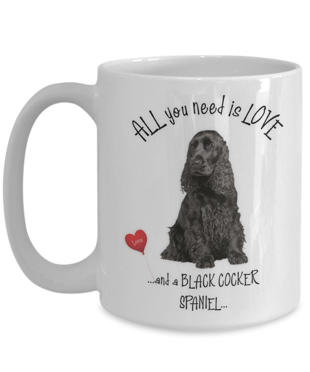 Black Cocker Spaniel coffee mug, a perfect gift for Cocker Spaniel moms