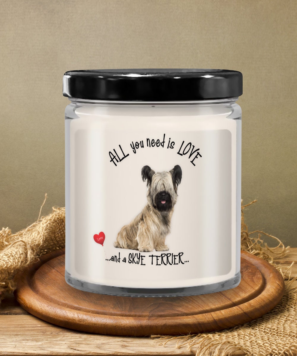 Skye Terrier Candle - Gift for Dog Moms and Dog Lovers