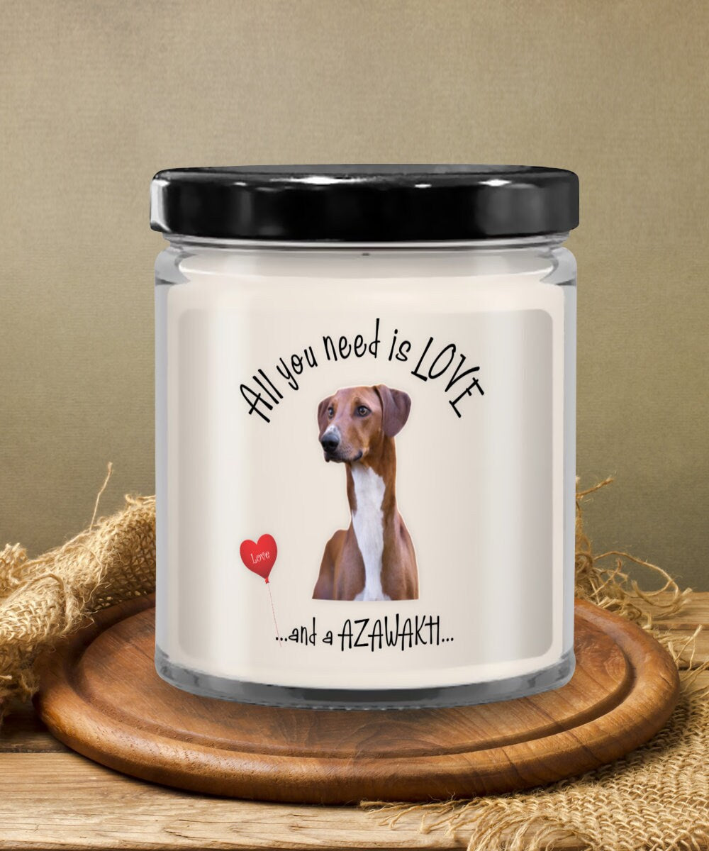 Azawakh Vanilla Scented Candle Gift for Dog Lovers and Owners