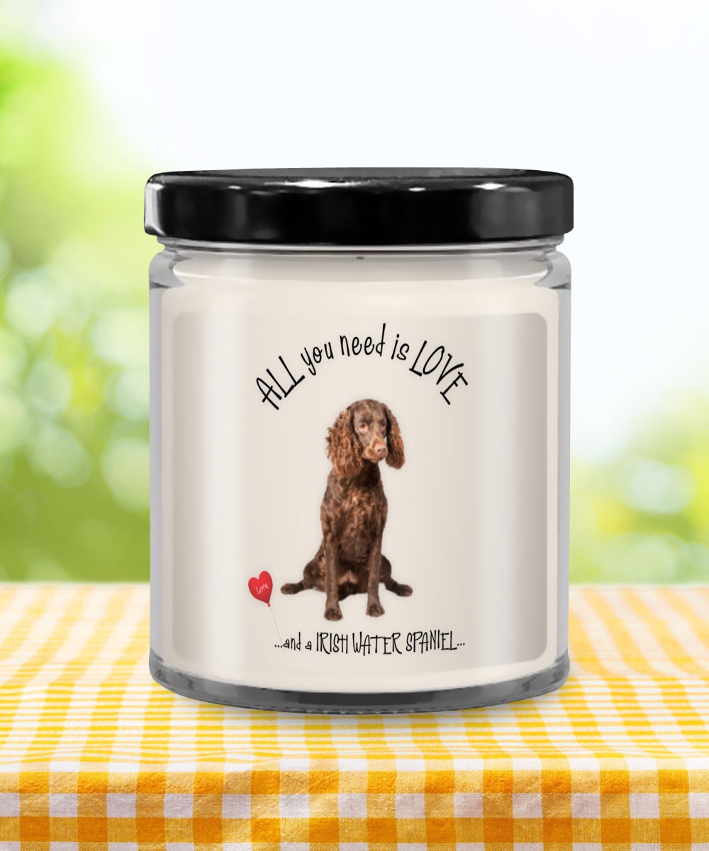 All You Need Is Love and an Irish Water Spaniel Vanilla Candle