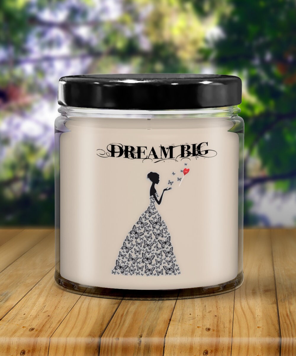 Dream big candle inspirational gift for her or daughter