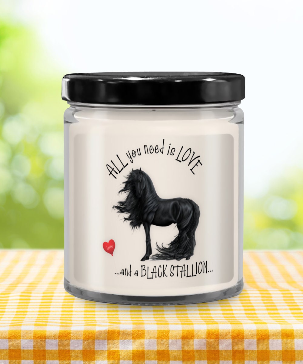 Black Stallion Horse Candle Perfect Gift for Riders and Horse Moms