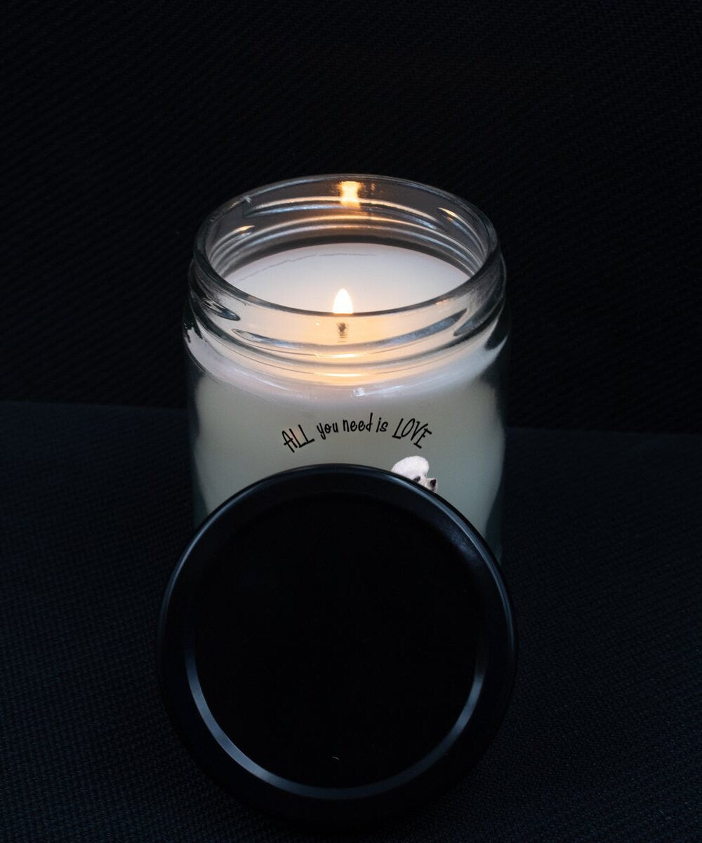 All you need is love and a Dandie Dinmont Terrier candle