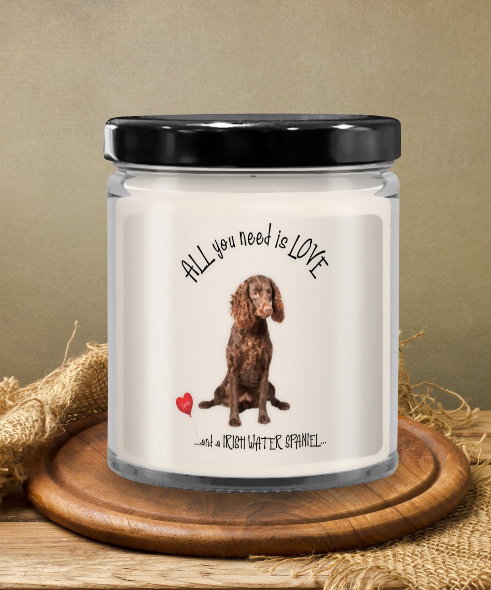 All You Need Is Love and an Irish Water Spaniel Vanilla Candle