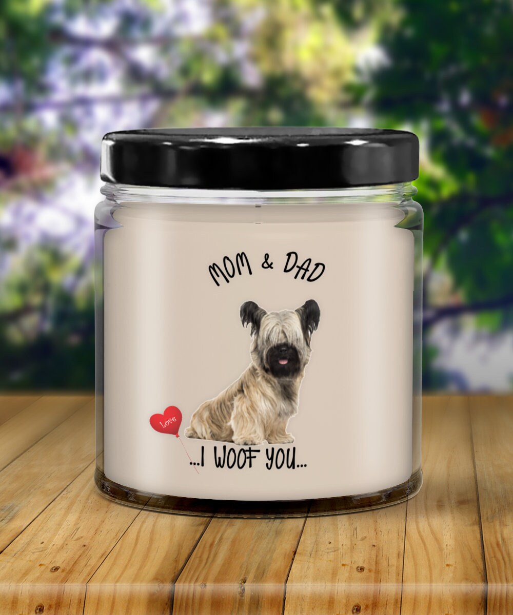 I Woof You Mom & Dad Skye Terrier Candle