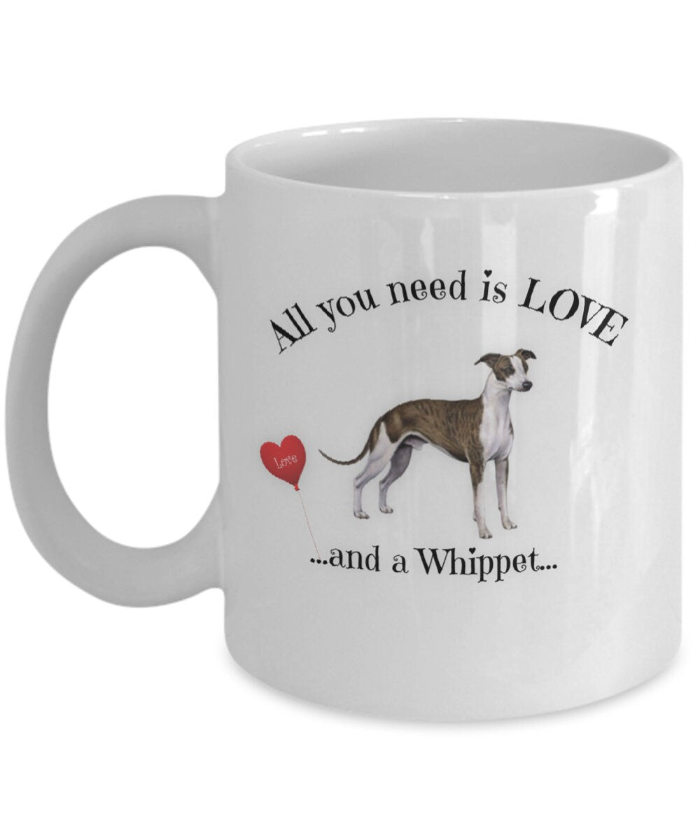 All you need is love and a Whippet coffee mug