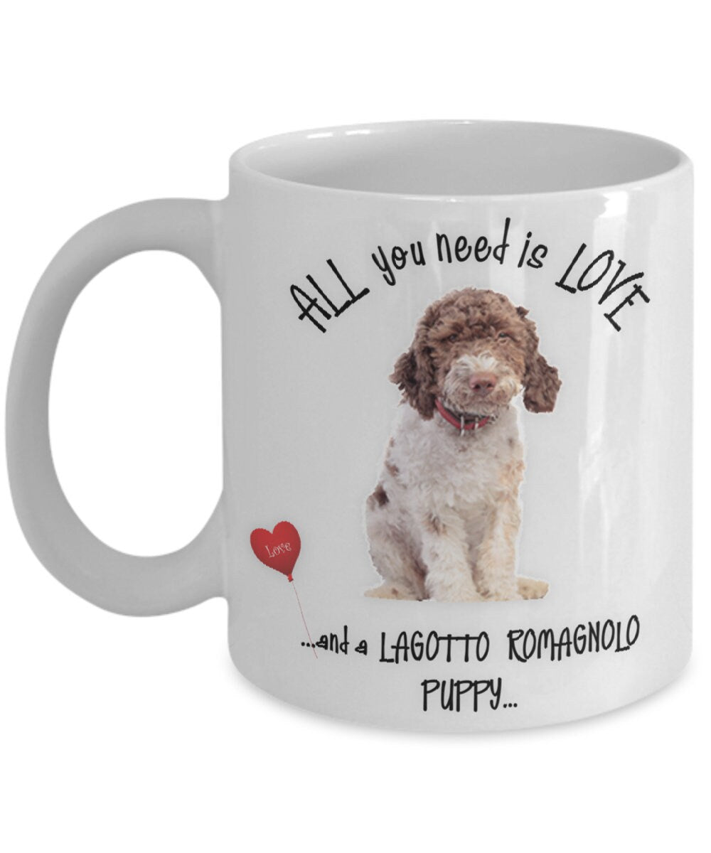 All you need is love and a Lagotto Romagnolo puppy mug