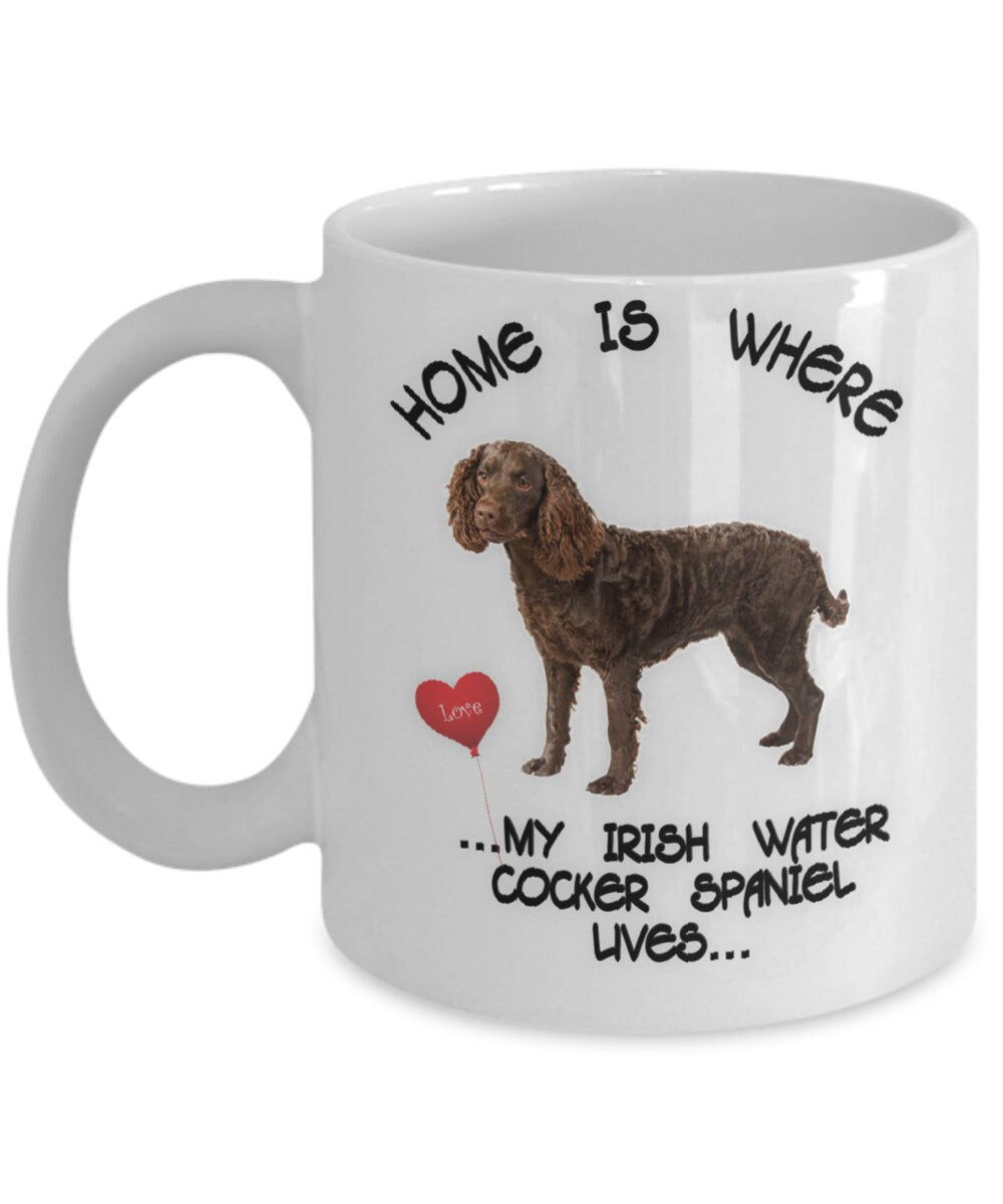 Home Is Where My Irish Water Cocker Spaniel Lives Mug