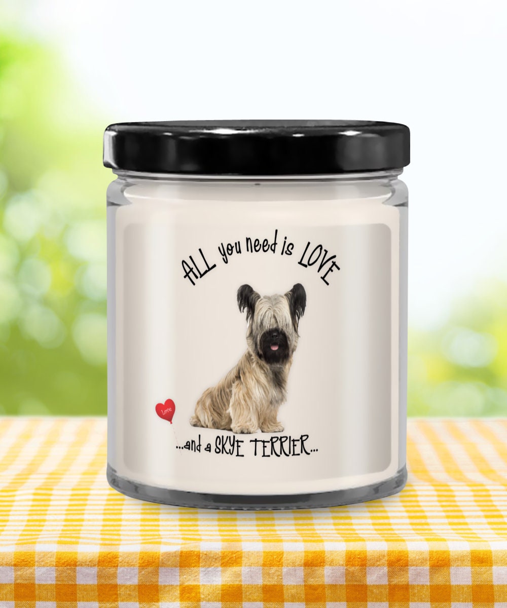 Skye Terrier Candle - Gift for Dog Moms and Dog Lovers